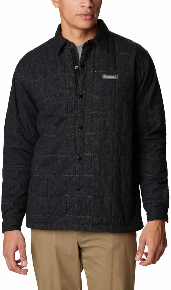 Columbia Men's Landroamer Quilted Shirt Jacket, Black, Small Columbia Men's Landroamer Quilted Shirt Jacket, Black, Small